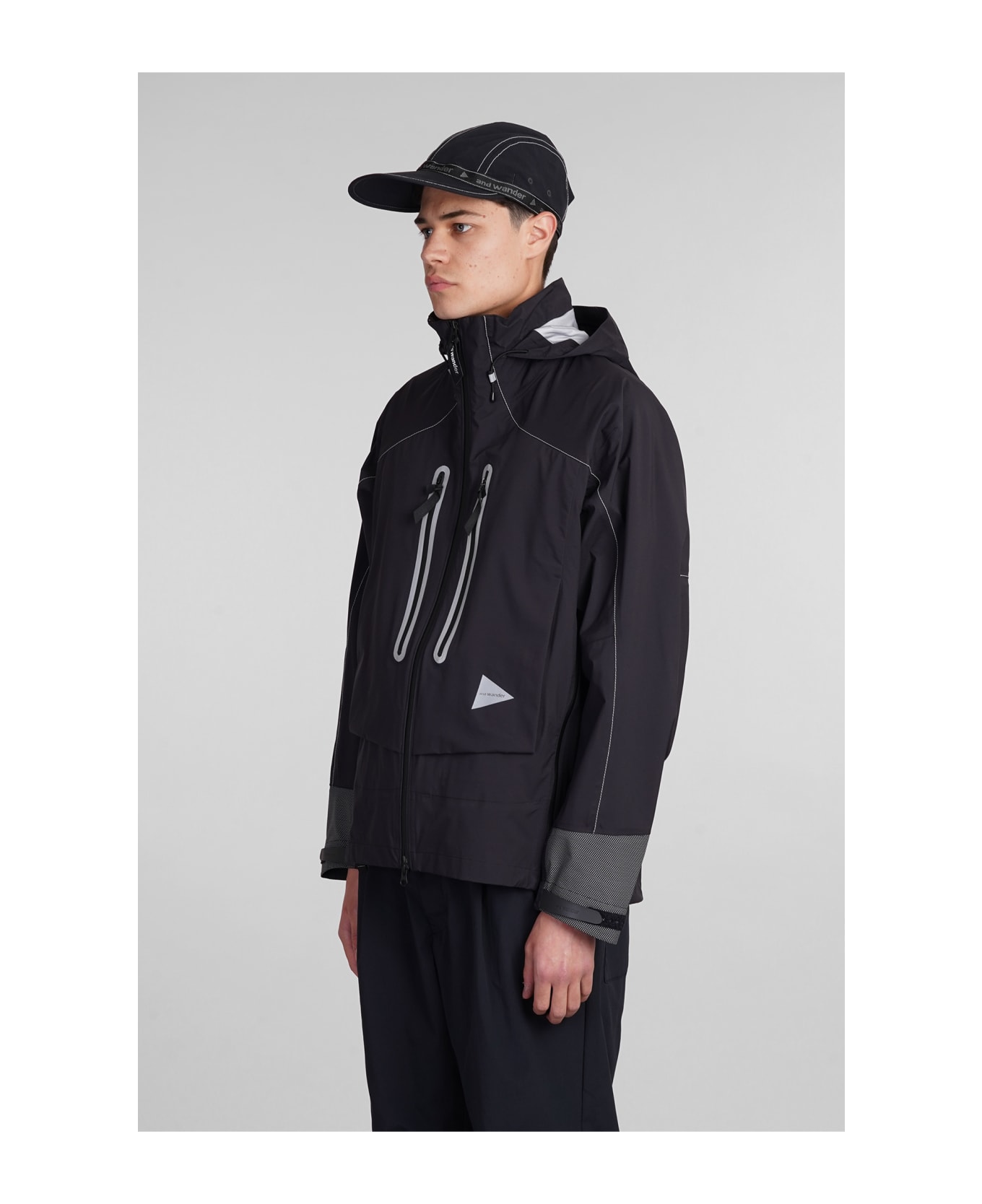 And Wander Casual Jacket In Black Nylon - black