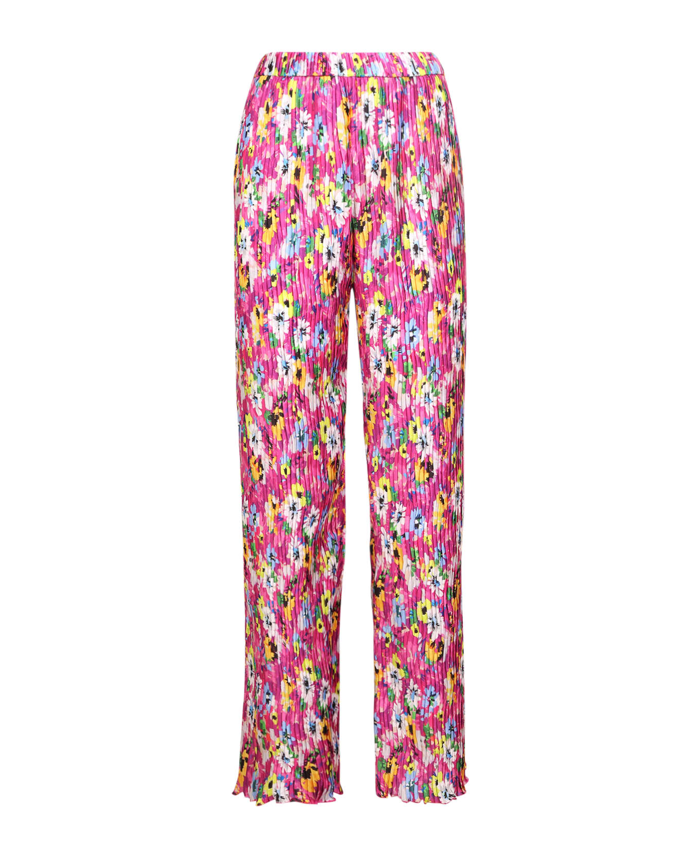 MSGM Floral-print Wide Trousers - Multi ボトムス