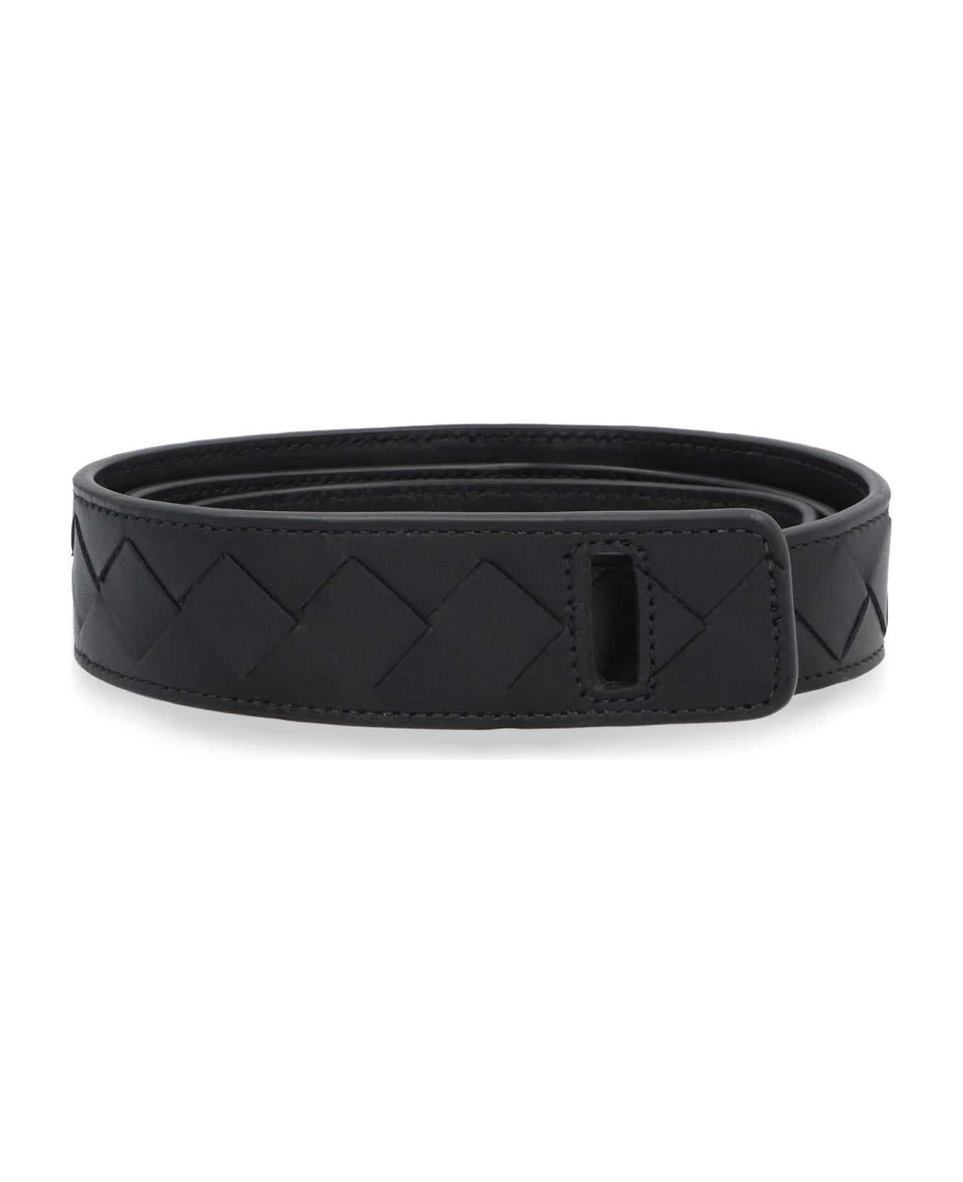 Bottega premium Veneta Leather Belt - black