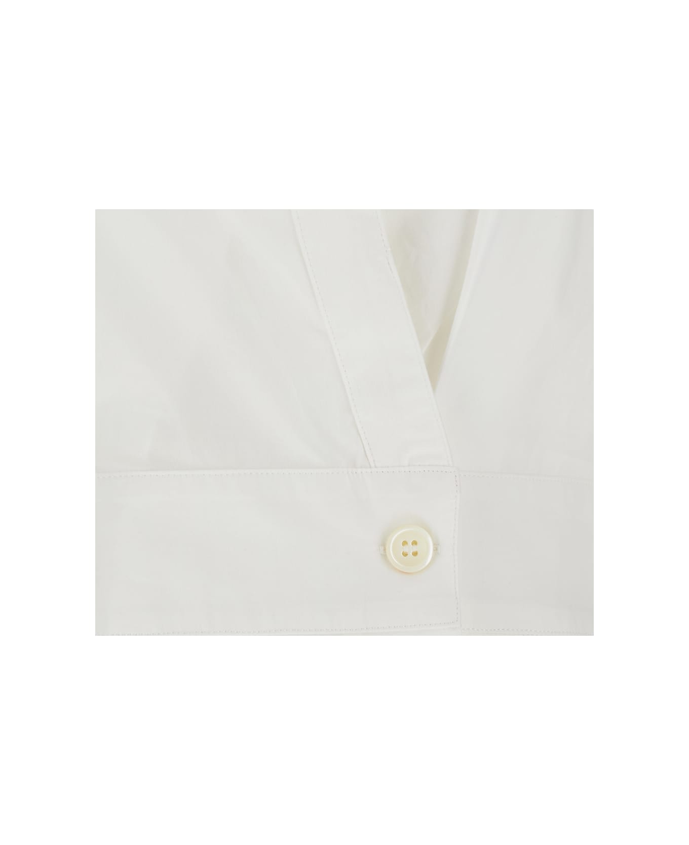 A.P.C. 
athena
 White Sleeveless V-neck Dress In Cotton Woman - White