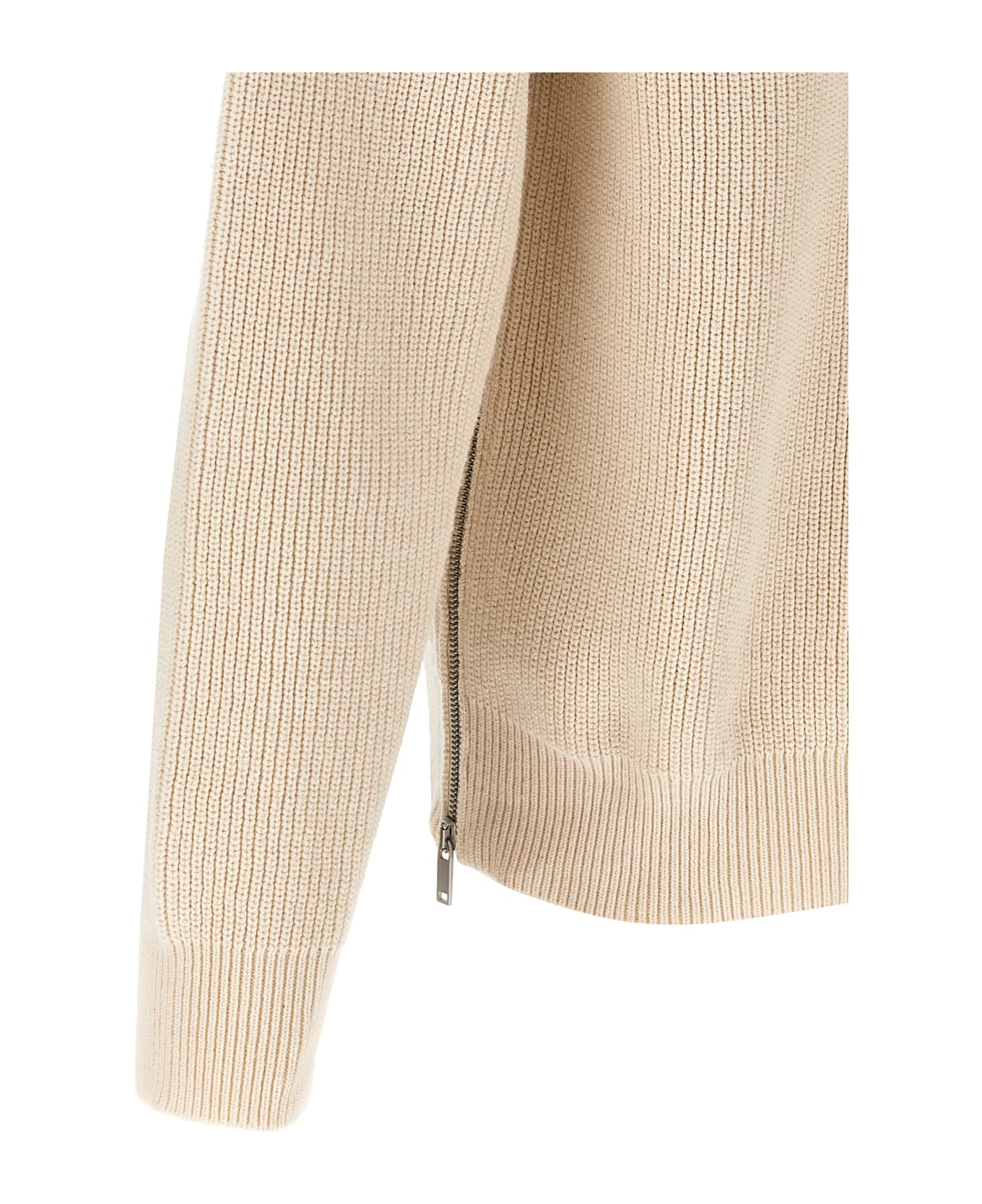Jil Sander Zip Sweater - Beige