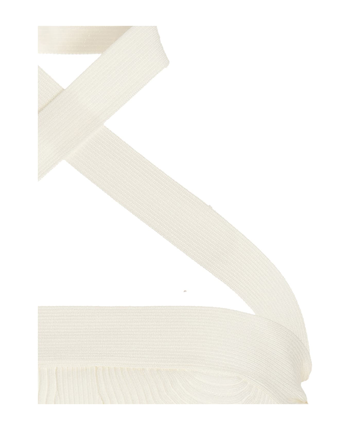 Proenza Schouler Asymmetric Shoulder Knit Top - White