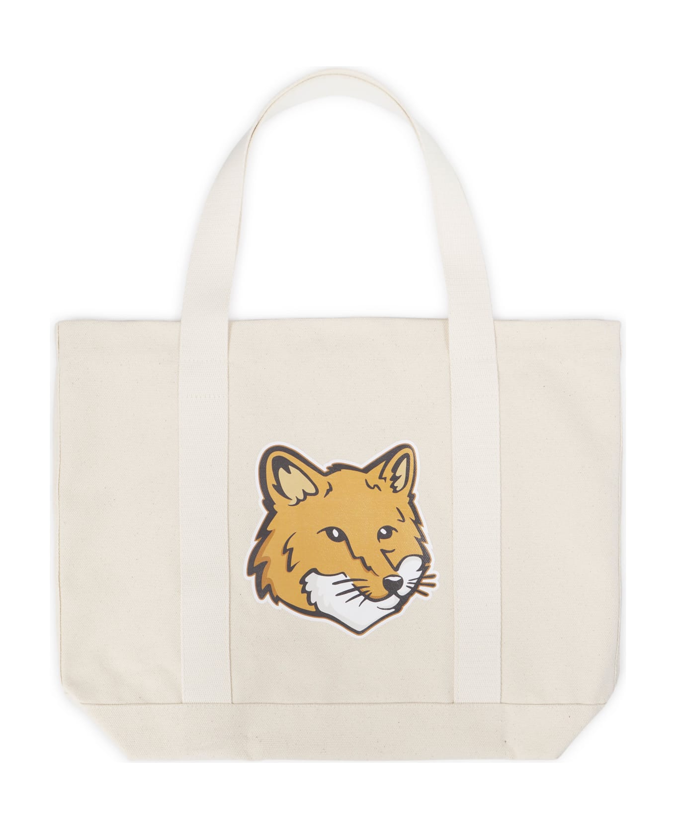 Maison Kitsuné Fox Head Tote Bag - Ecru トートバッグ