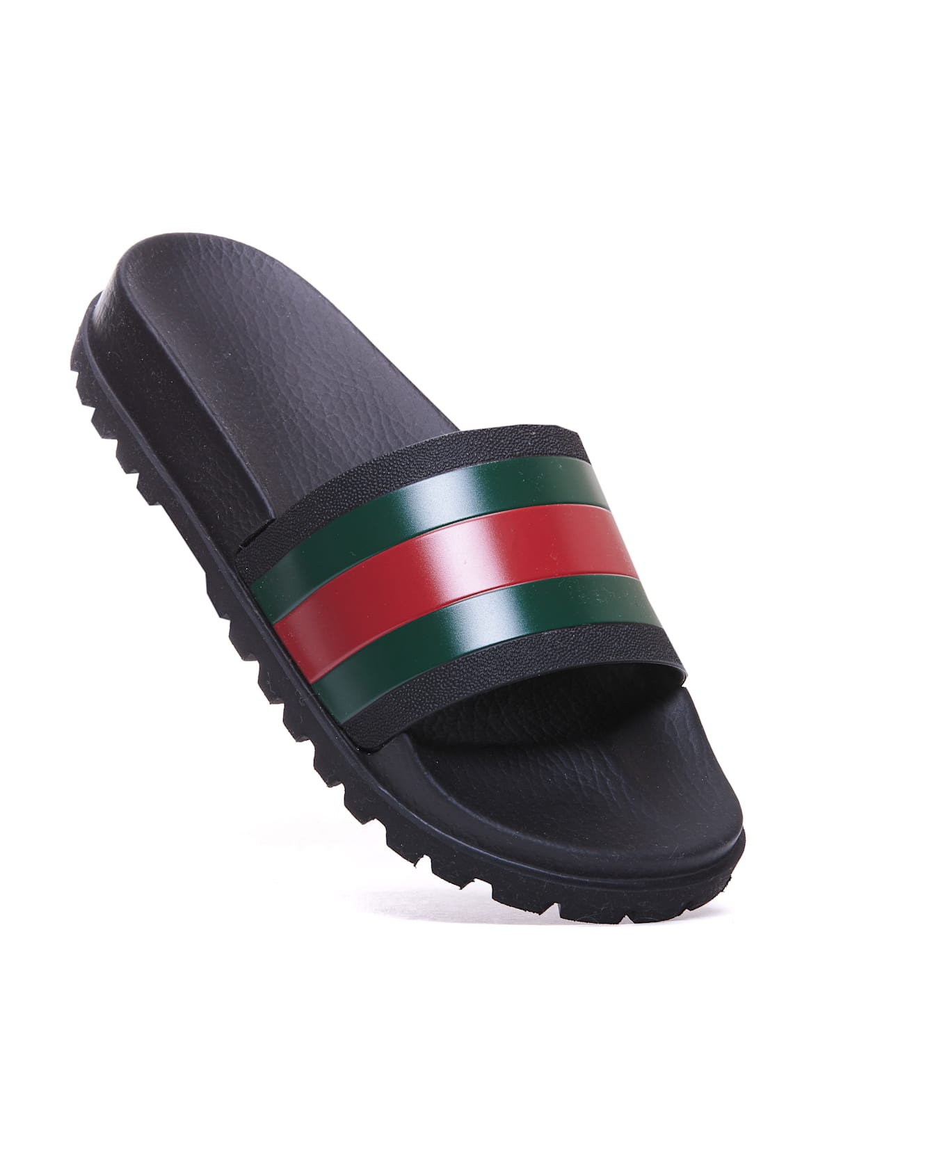 Gucci Web Slide Sandals - Black
