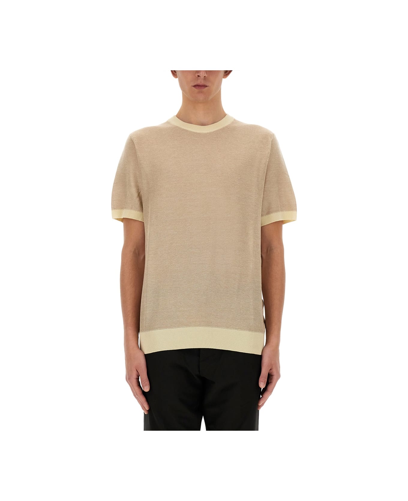 Hugo Boss Knitted T-shirt - WHITE