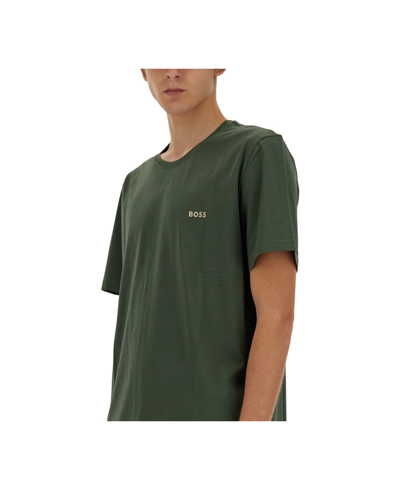 Hugo Boss T-shirt With Logo - GREEN シャツ