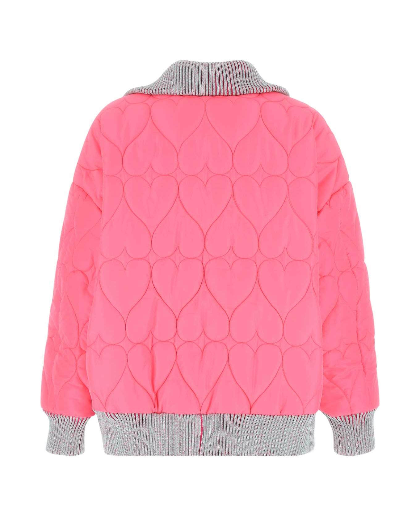 Marco Rambaldi Fluo Pink Polyester Blend Padded Bomber - 014