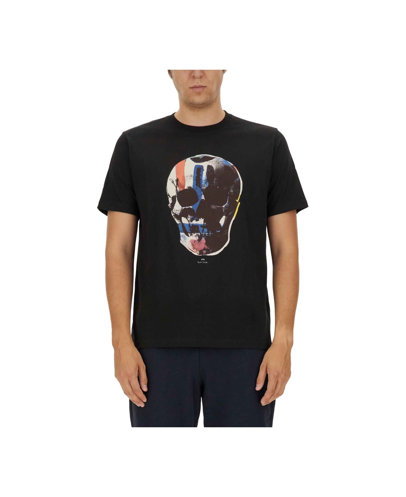 PS by Paul Smith Skull T-shirt - BLACK