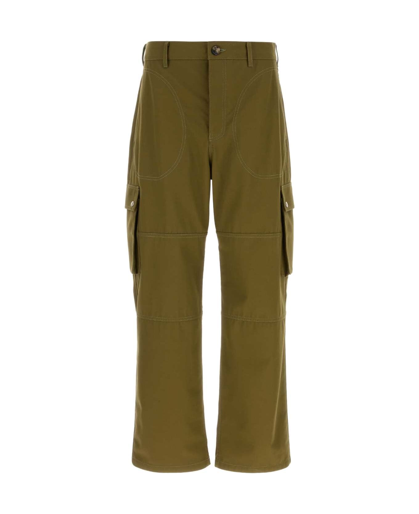 Loewe Khaki Cotton Cargo Pant - KHAKIGREEN