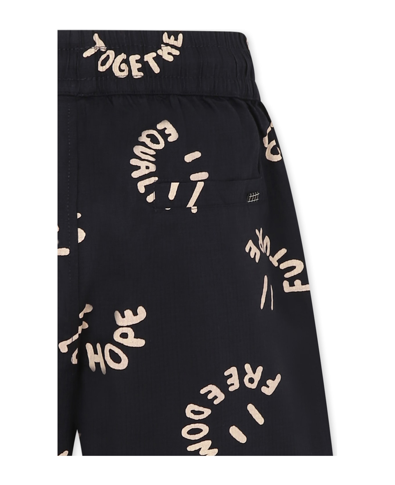 Molo Blue Shorts For Boy With Smiley - Blue