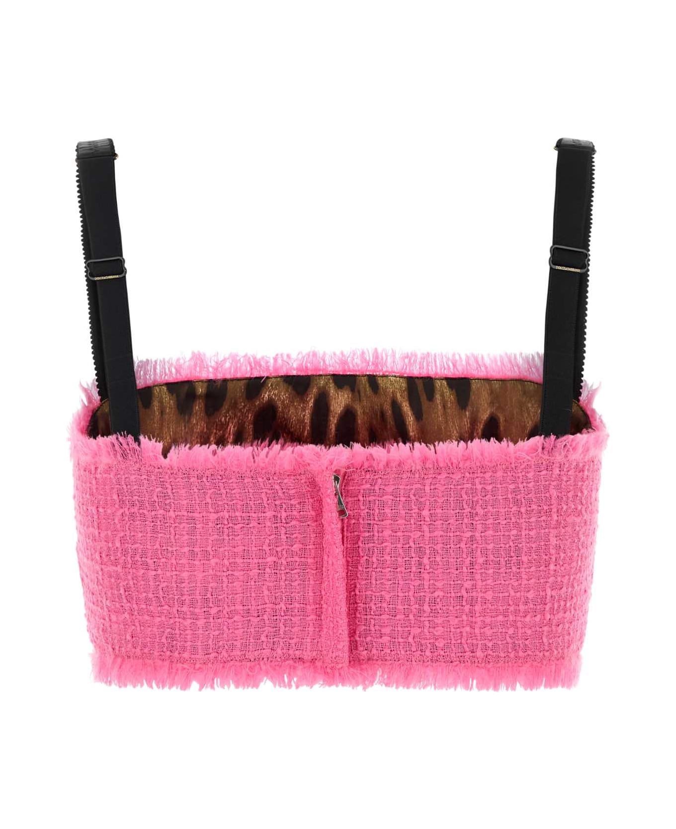 Dolce 
Gabbana Fuchsia Tweed Crop-top - ROSA