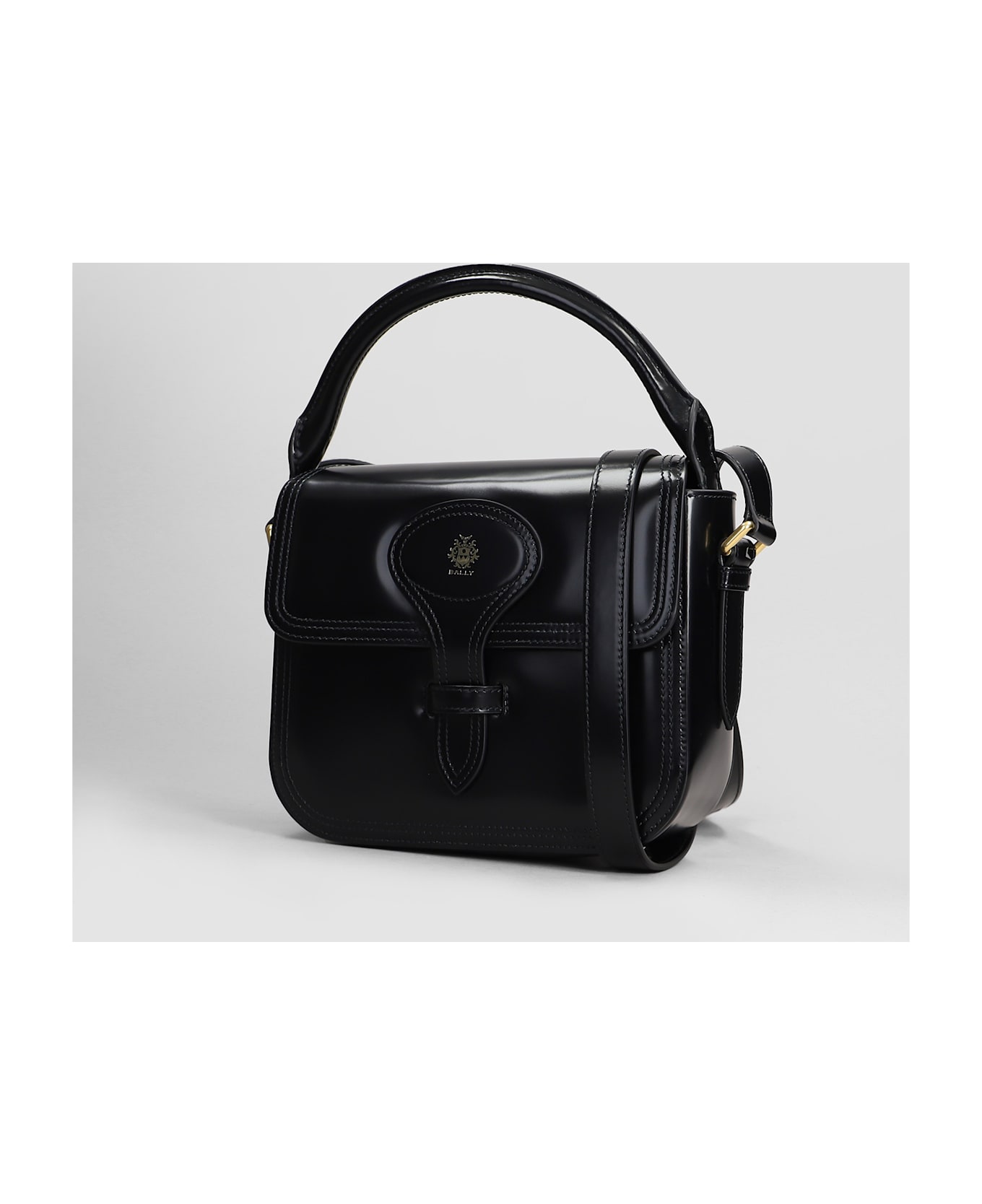 Bally Beckett Flap S Horse Hand Bag - black