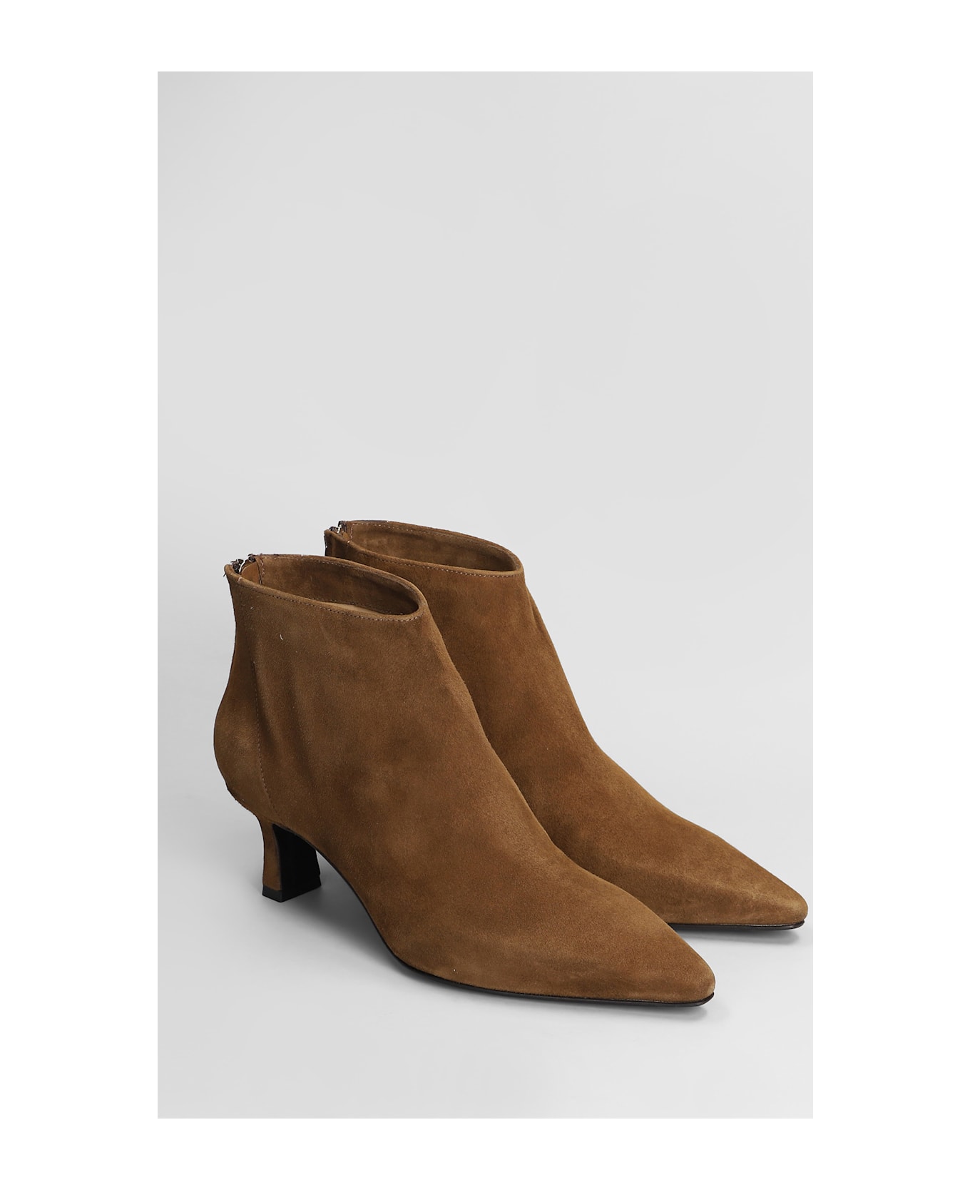 Julie Dee Texan Ankle Boots In Brown Suede - brown