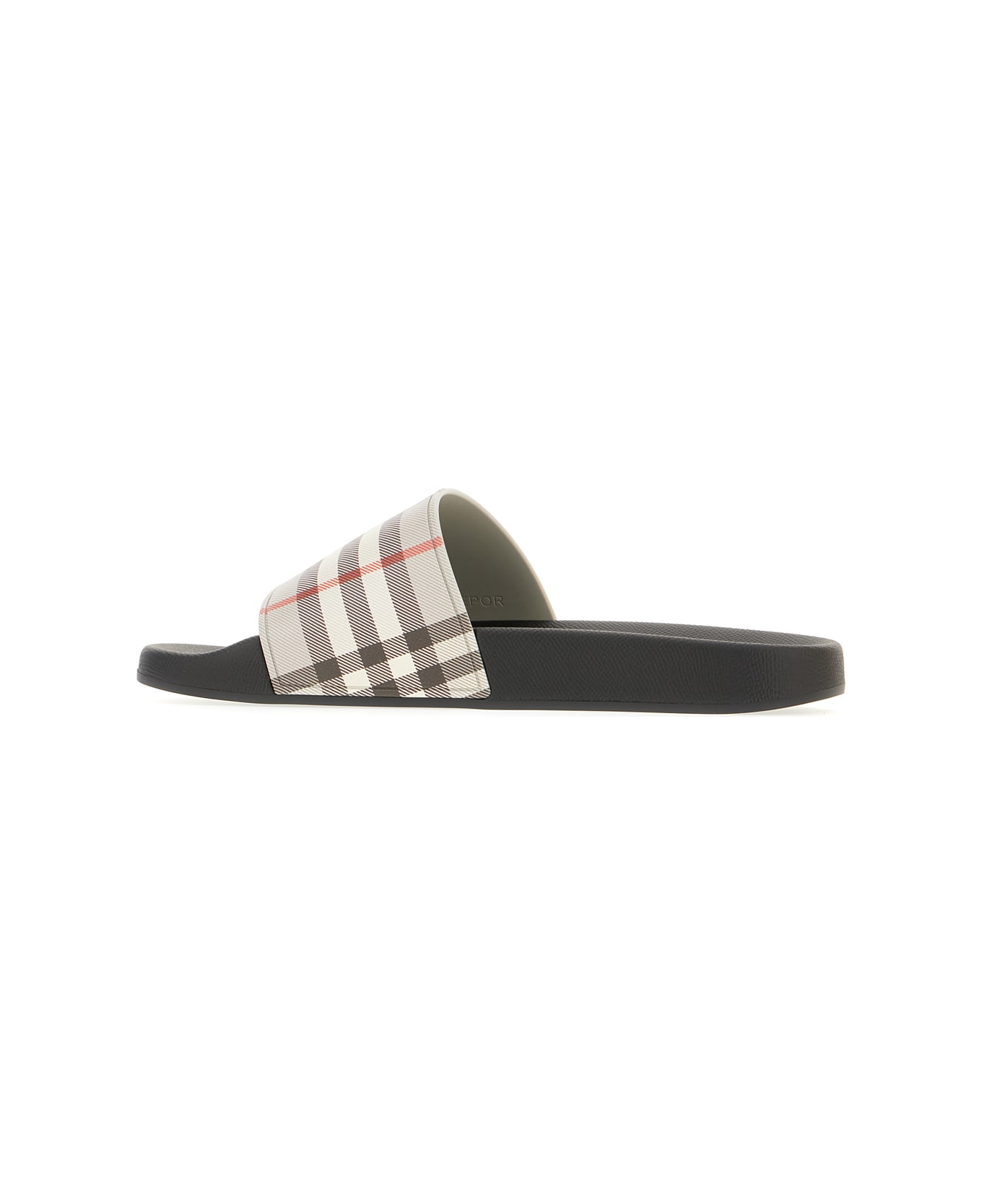 Burberry Black Polyurethane Slippers - SAFARI IP CHECK