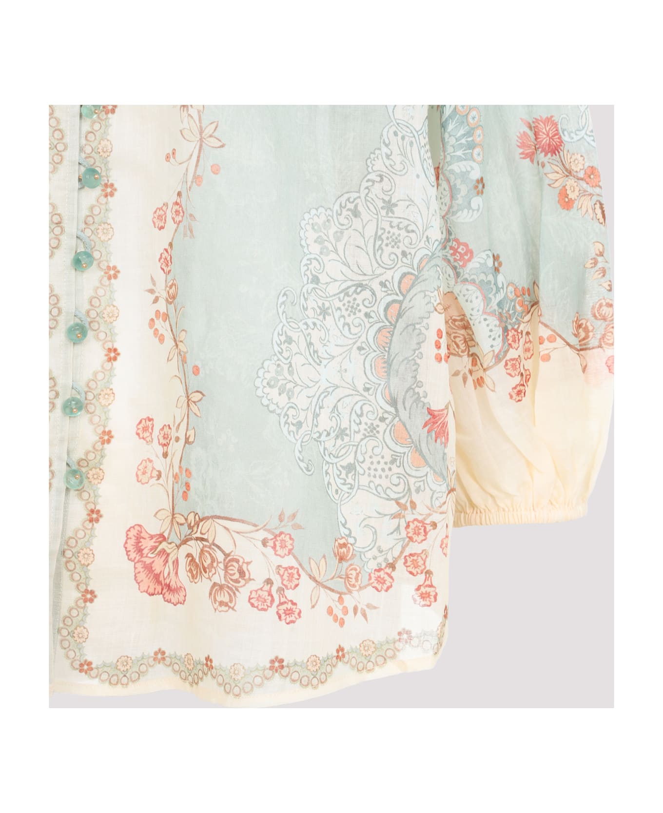 Zimmermann Daylight Blouse - Wallpaper Floral Mint