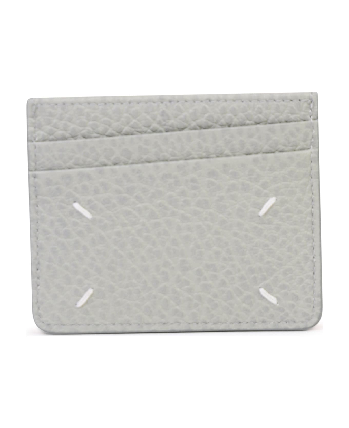 Maison Margiela 'four Stitches' Ansiette Leather Card Holder - Green