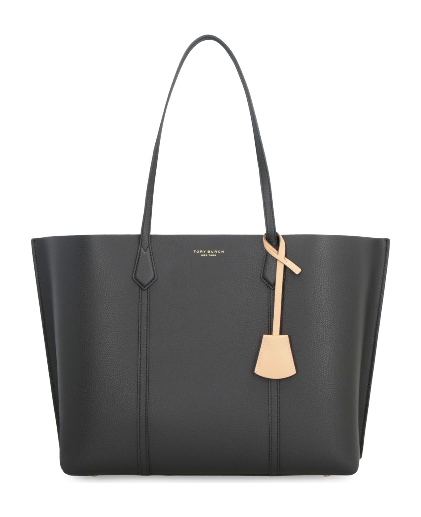 Tory Burch Perry Smooth Leather Tote Bag - black
