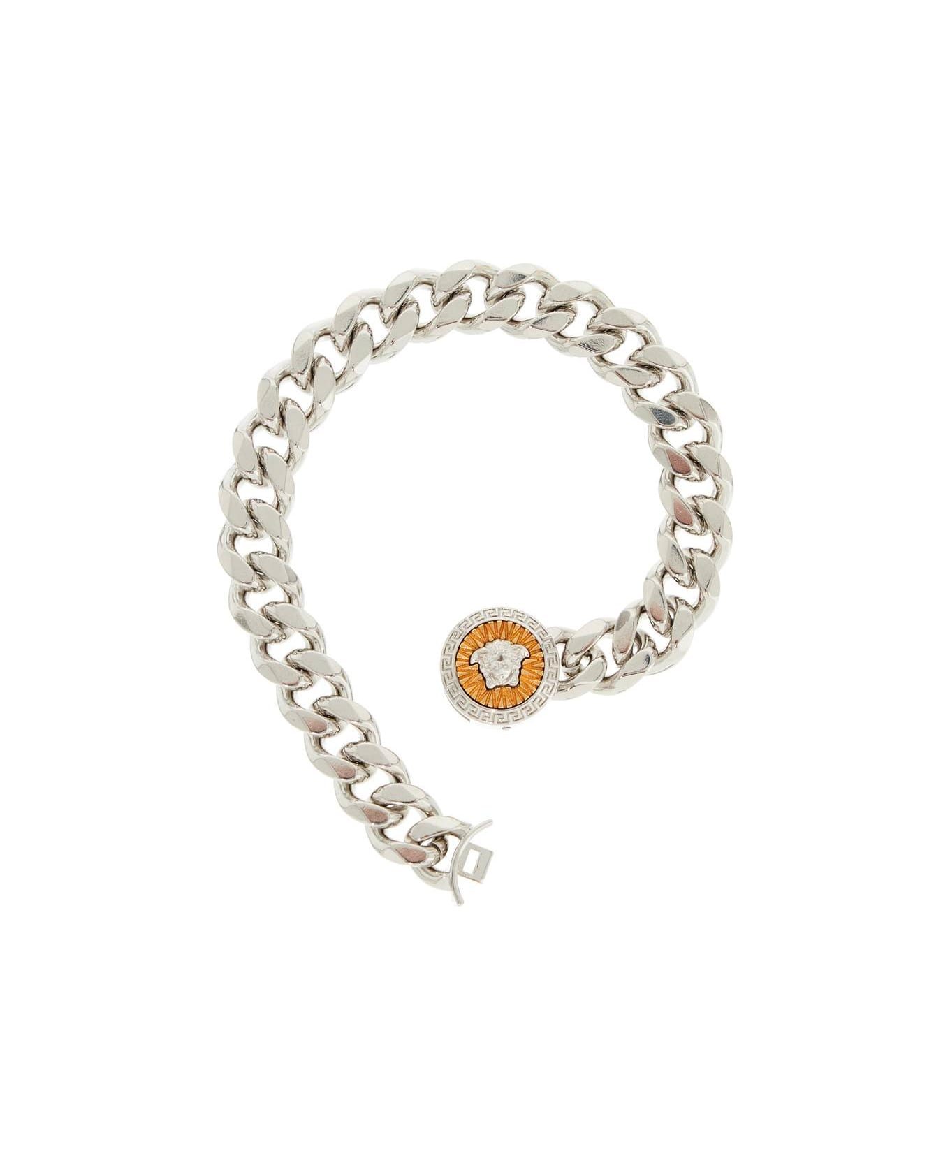 Versace 'chain Bracelet With Medusa Charm - VERSACE GOLD-PALLADIUM (Silver)