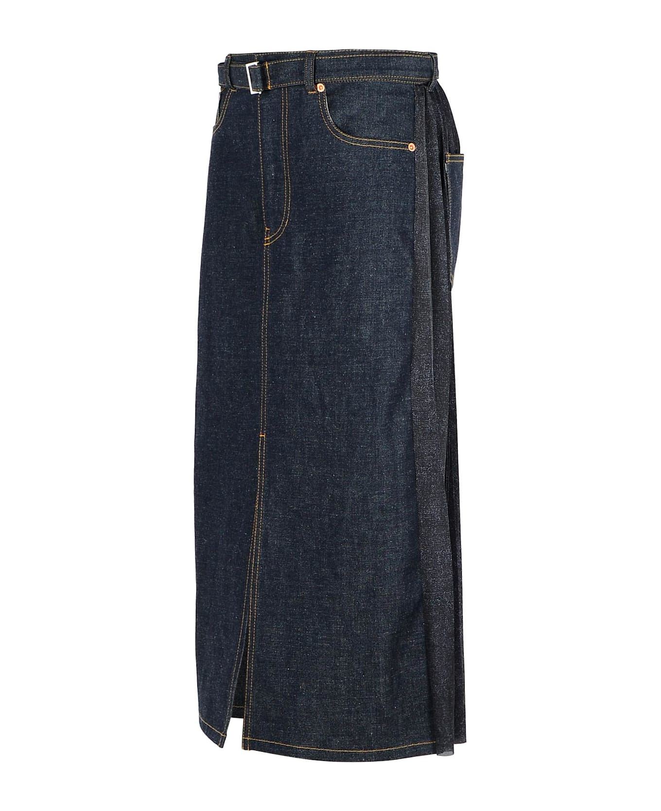 Sacai Blue Denim Skirt - Blue