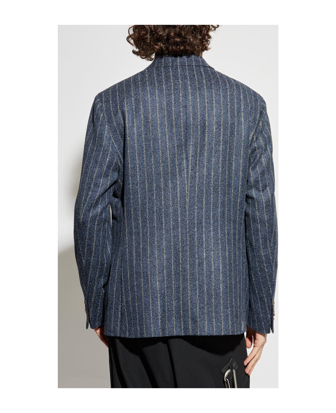 Etro Pinstripe Patterned Blazer - Blu e Grigio