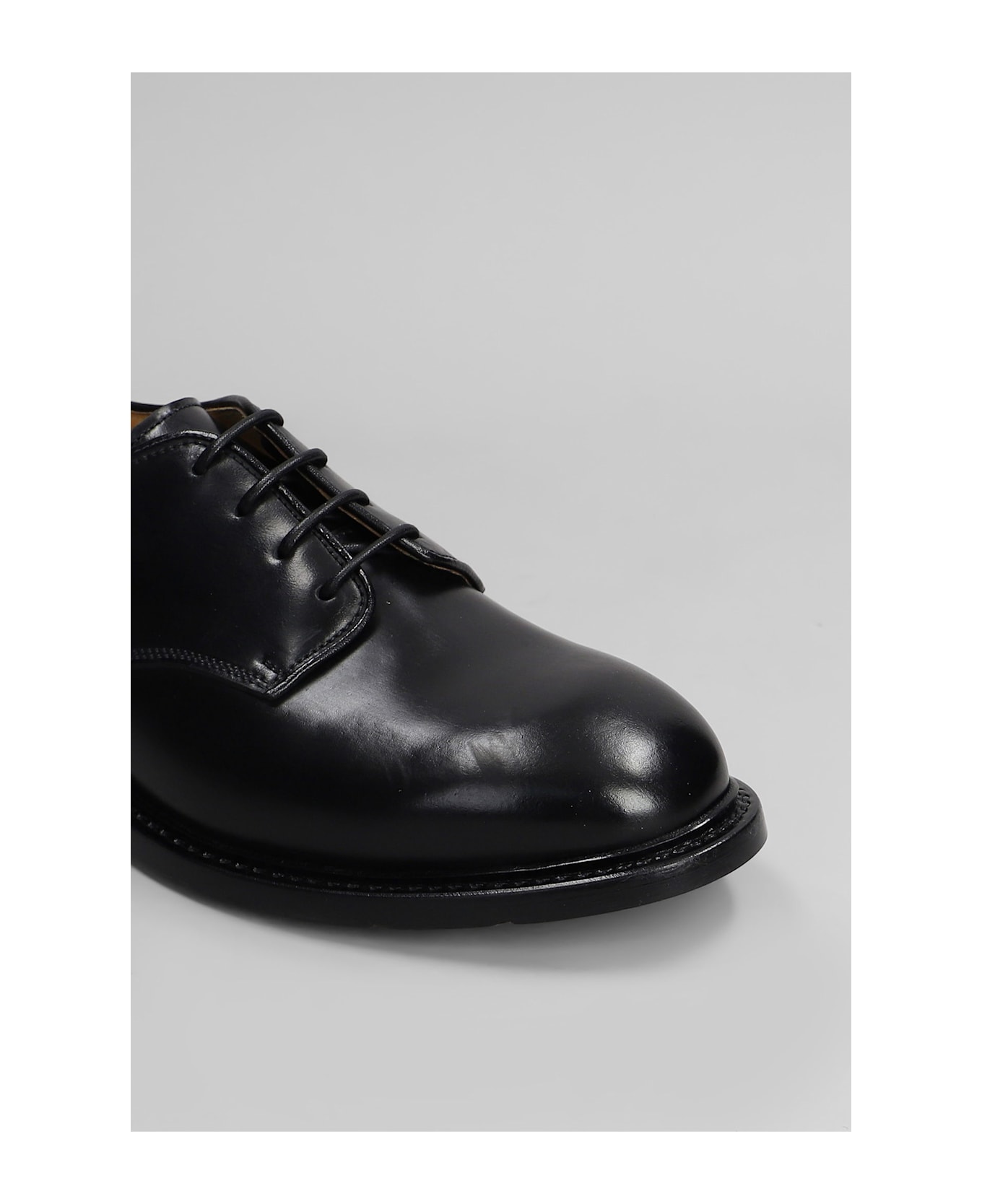 Premiata Lace Up Shoes In Black Leather - black