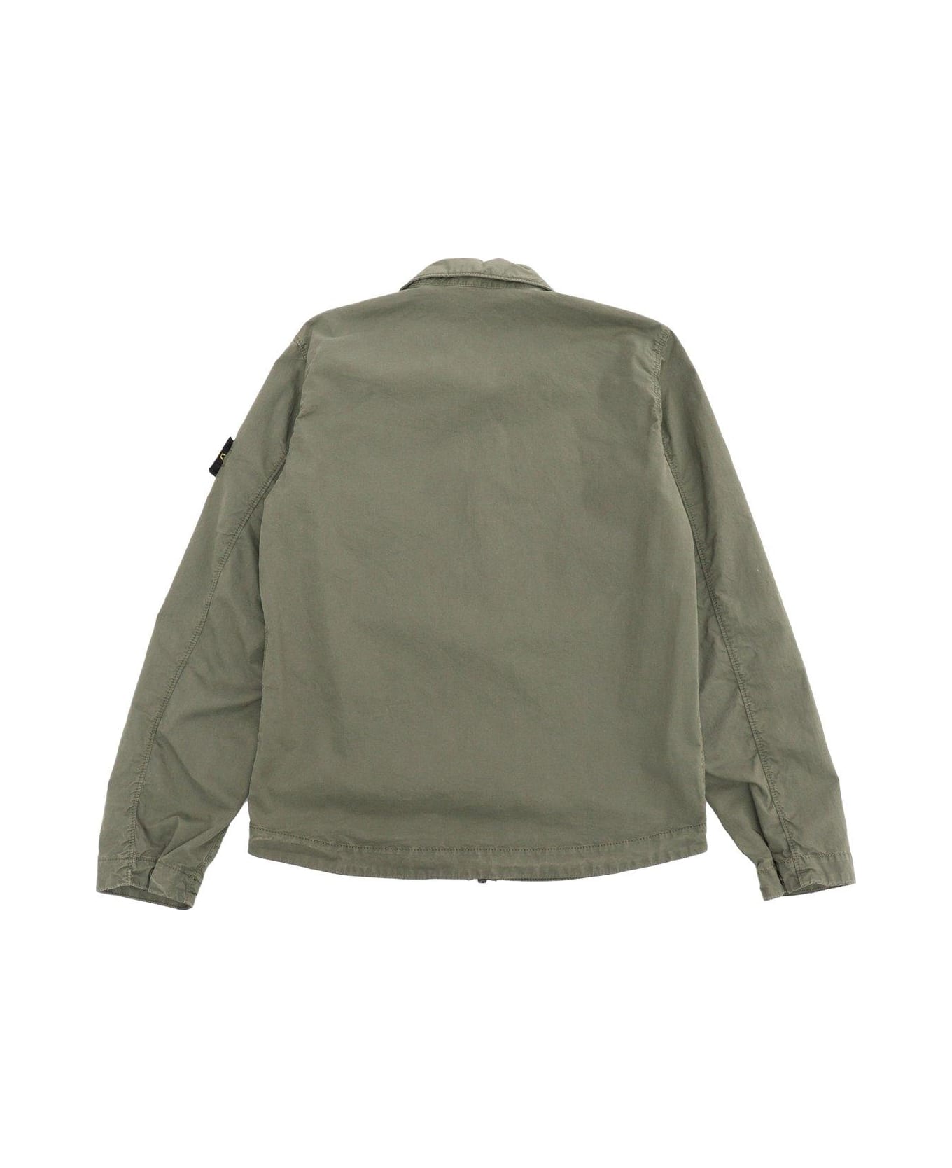 Stone Island Junior Long Sleeved Compass Patch Jacket - Verde