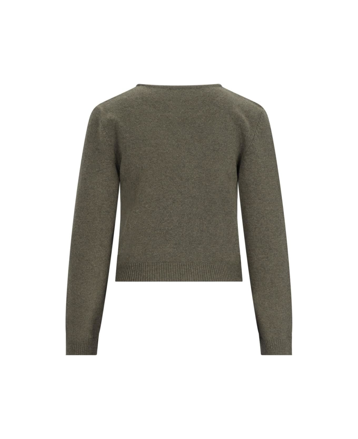 MM6 Maison Margiela Cut-out Detail Sweater - S Olive