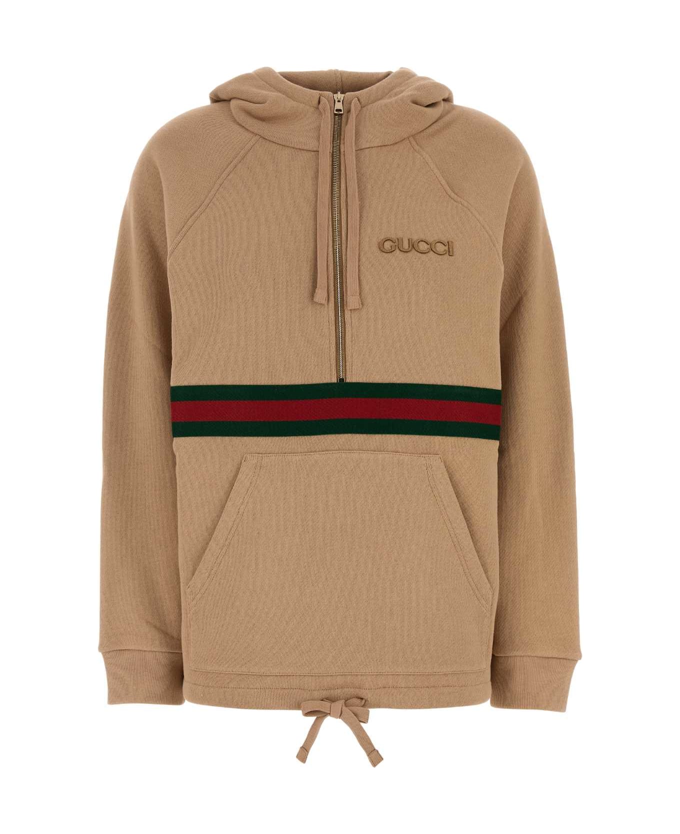 Gucci Camel Cotton Oversize Sweatshirt - DESERTSANDMIX