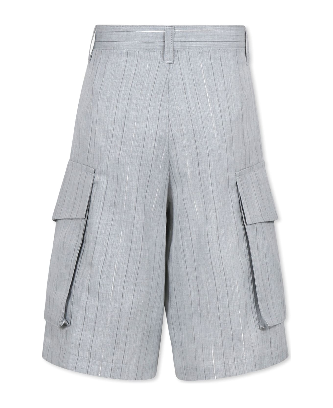 DKNY Grey Shorts For Girl With Logo - Grey