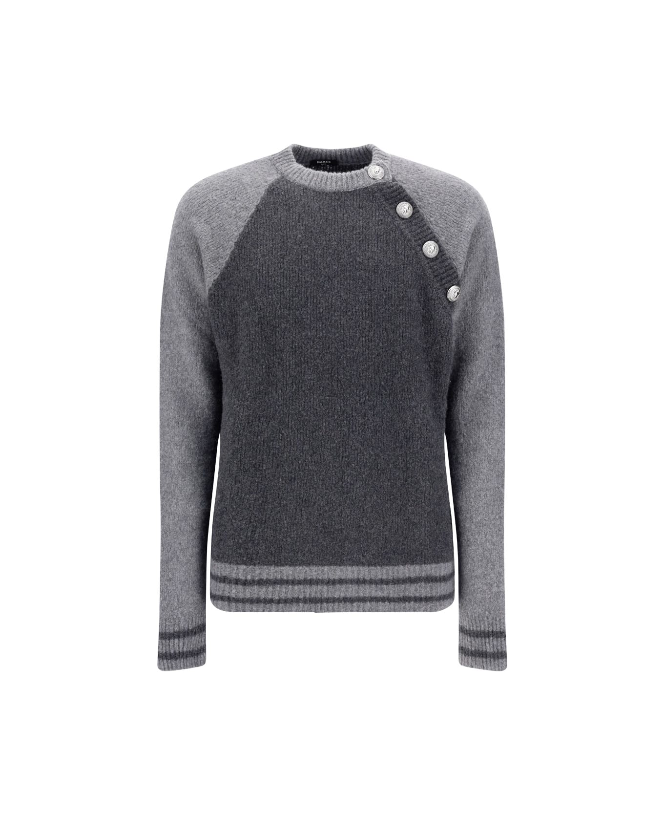 Balmain Sweater - Gris Anthracite/gris Fonce