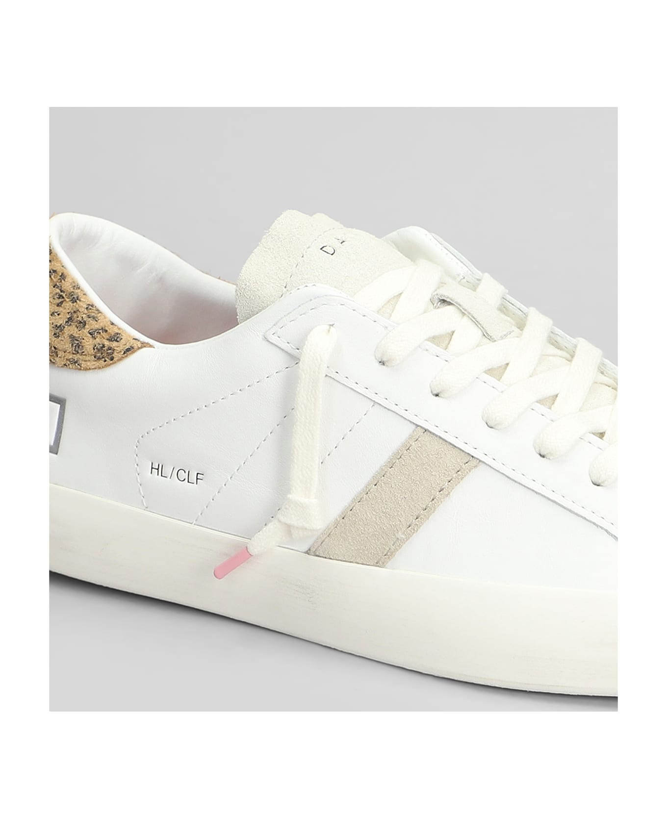 D.A.T.E. Hill Low Sneakers In White Suede And Leather - white