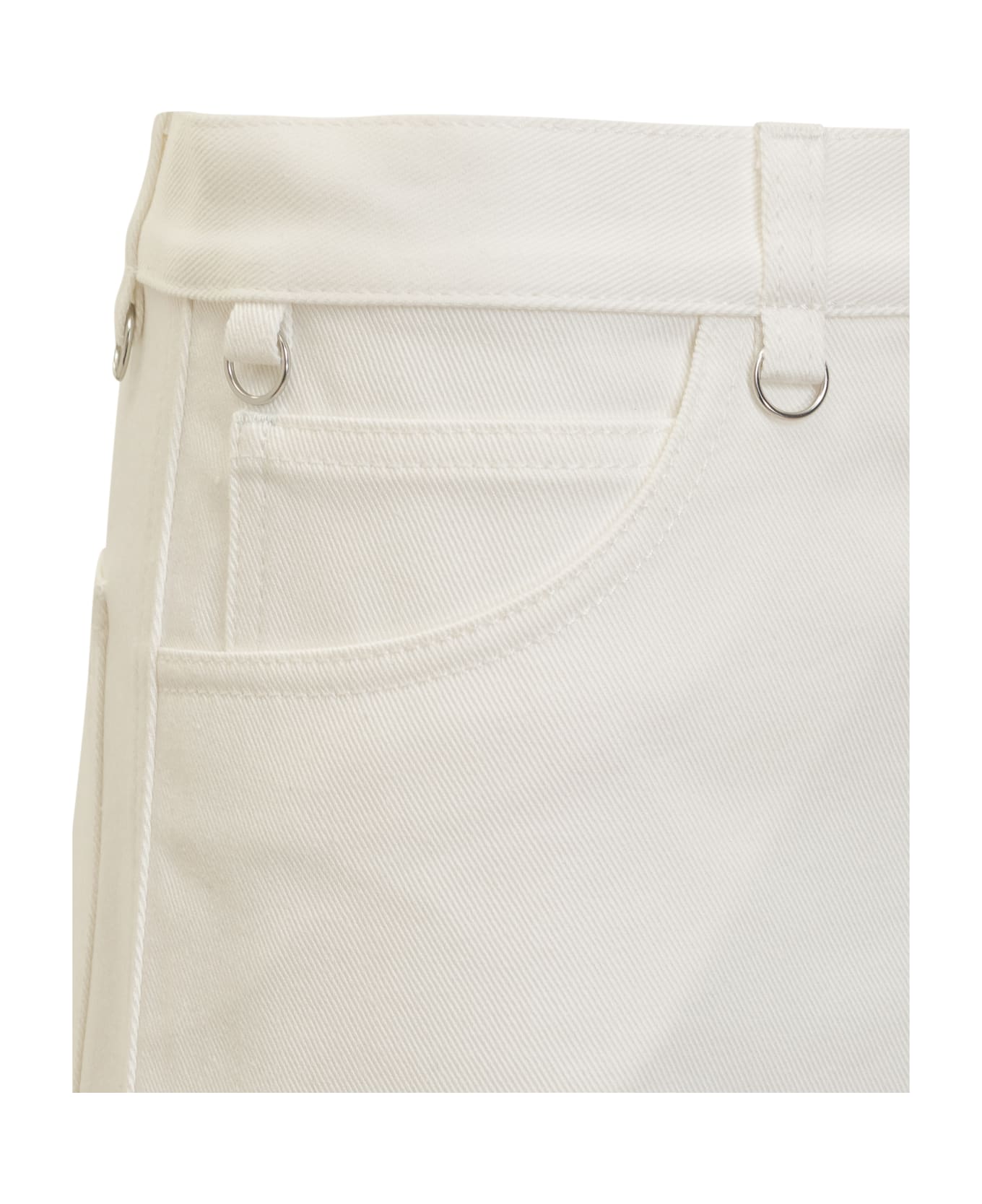Courrèges Multiflex Denim Skirt - HERITAGE WHITE