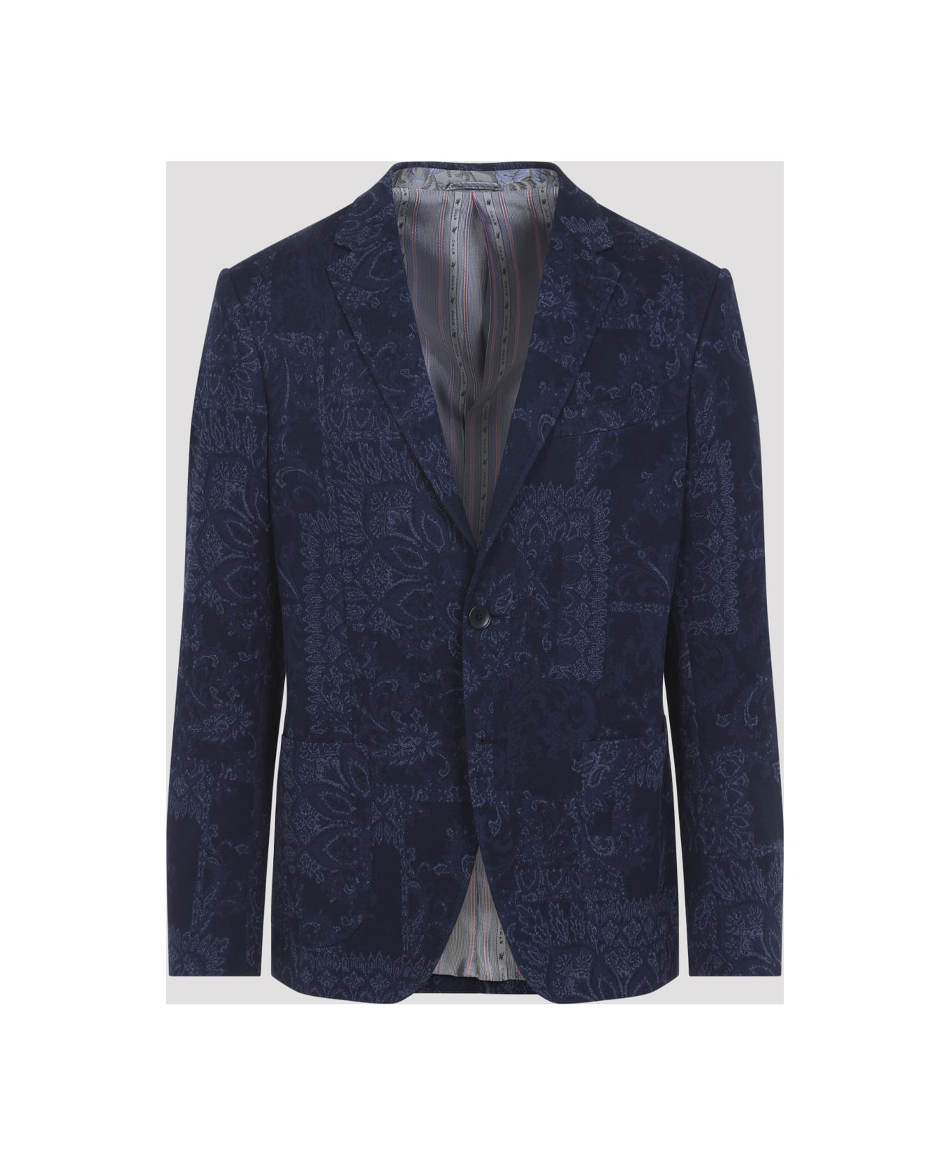 Etro Roma Jersey Sport Jacket - Multicolor Blue