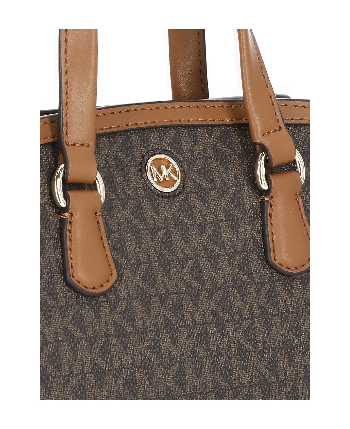 MICHAEL Michael Kors Logo Plaque Chain-linked Tote Bag - Brown トートバッグ