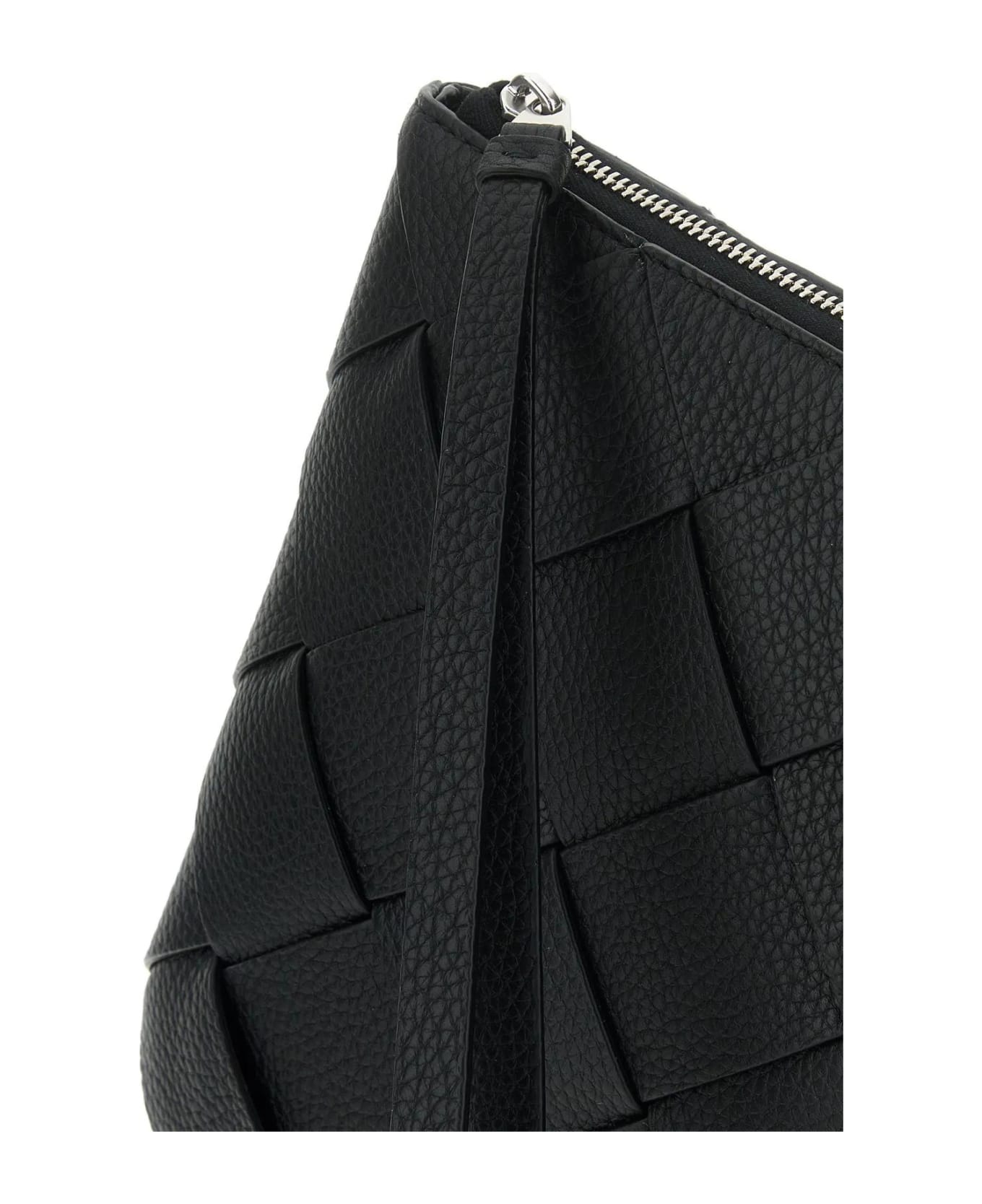 Bottega Veneta Black Leather Large Diago Clutch | italist