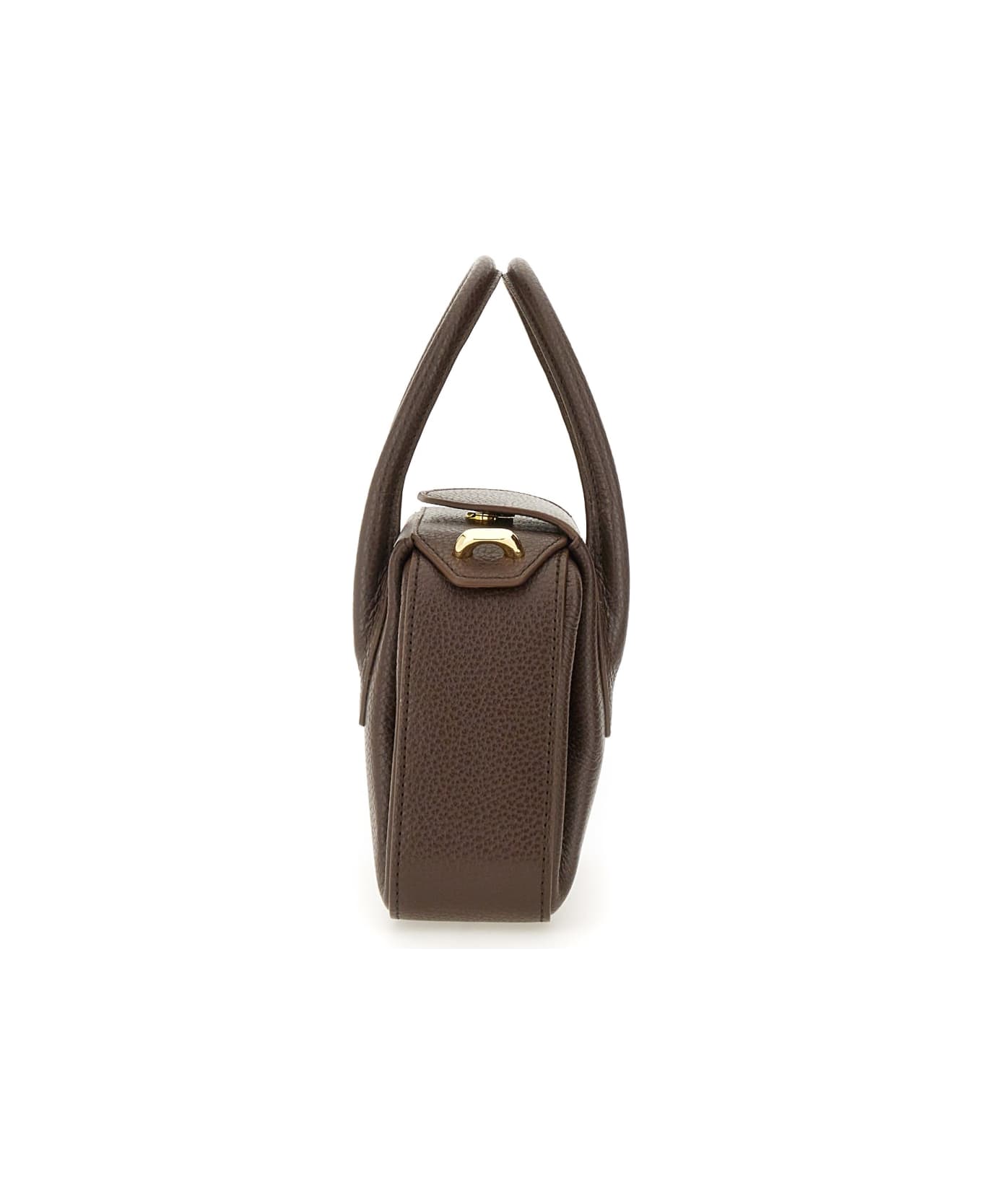 YUZEFI Mini "oyster" Bag - DARK BROWN