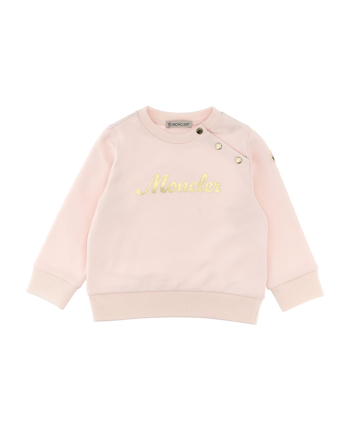 Moncler Logo Print Sweatshirt - Pink