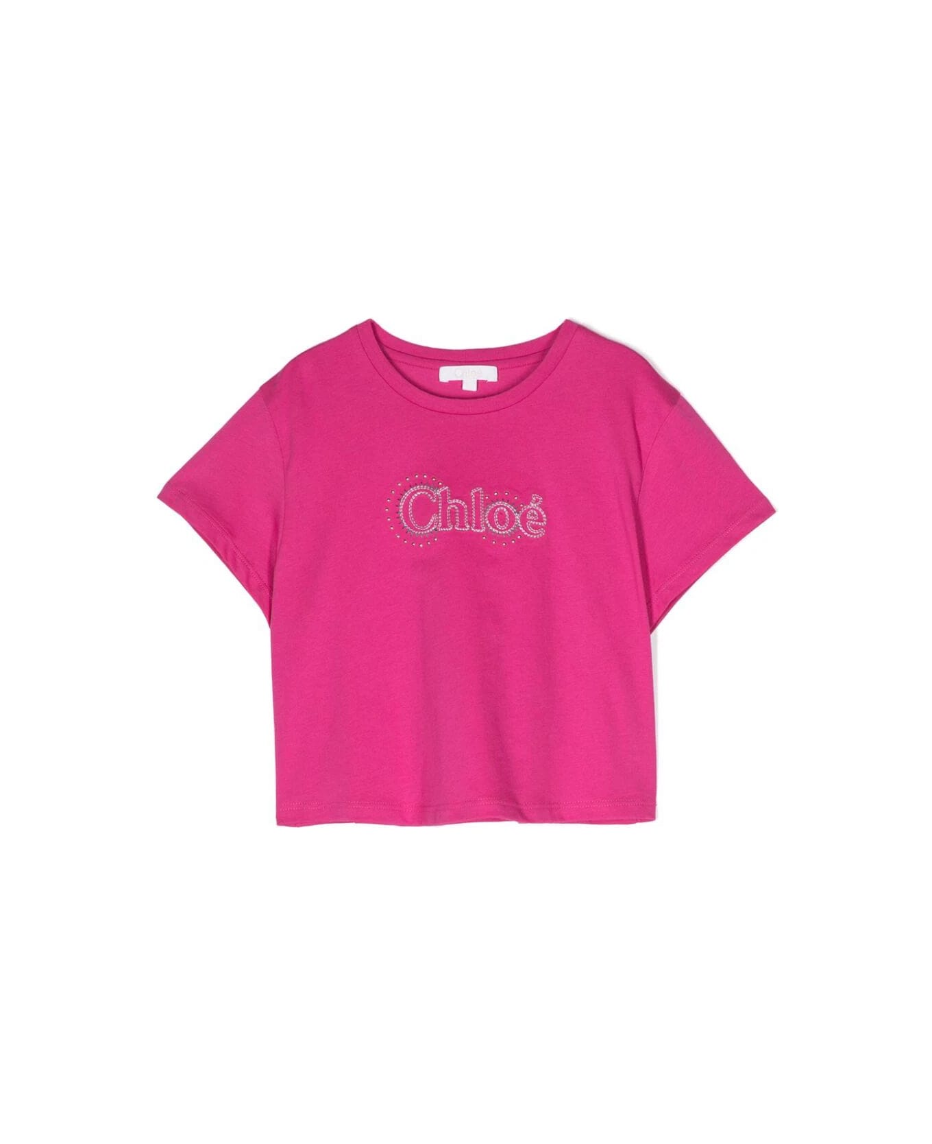 Chloé Short Sleeves T-shirt - L Pink