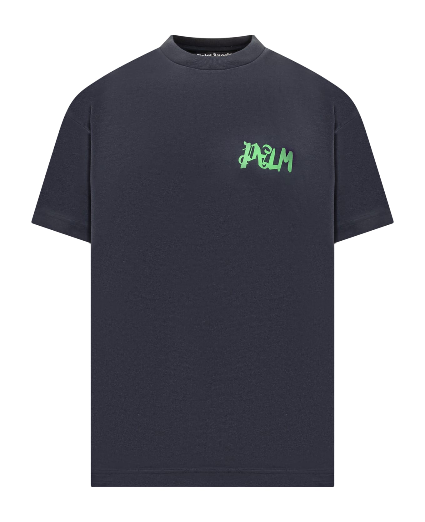 Palm Angels Cotton Crew-neck T-shirt - blue シャツ