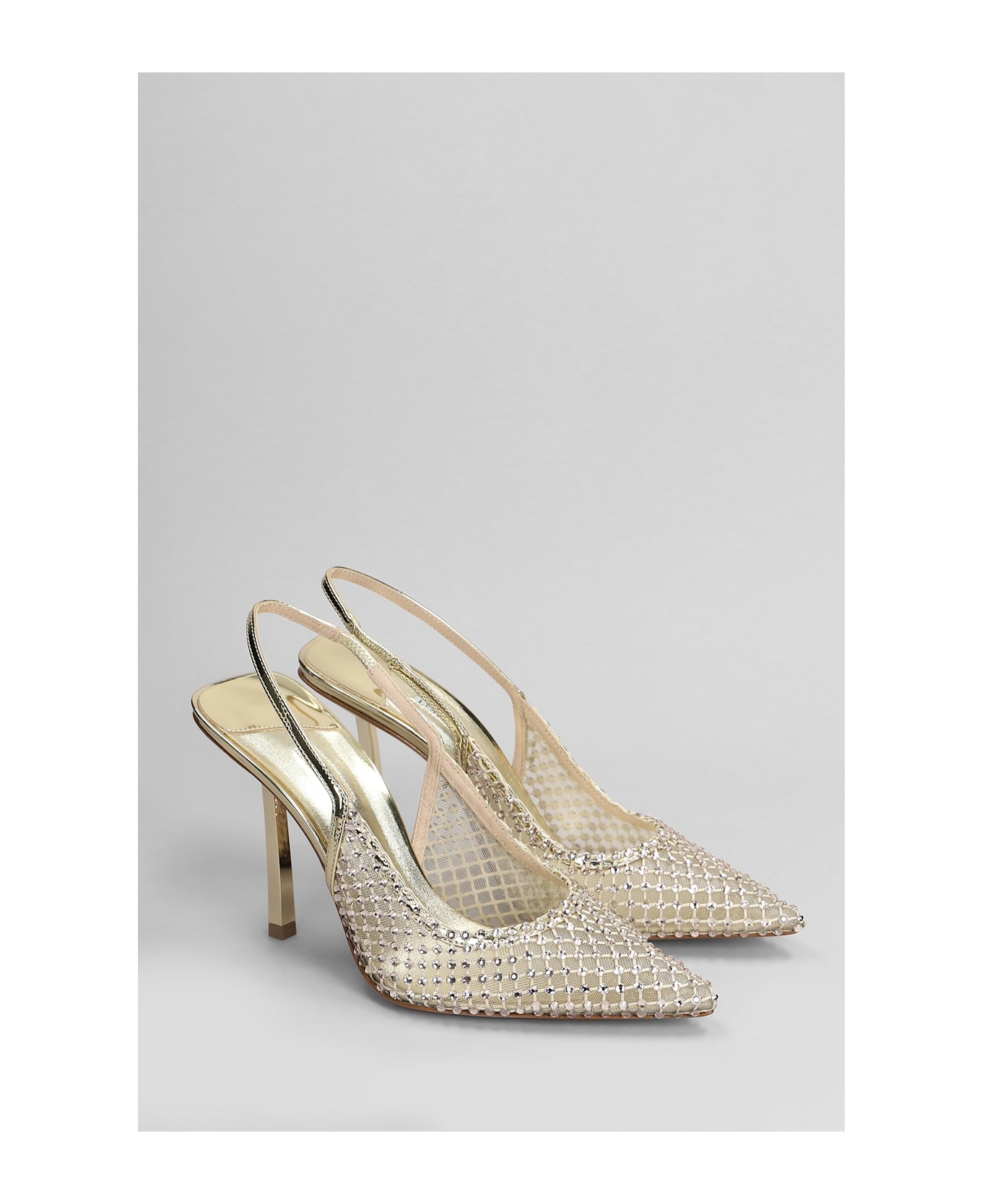 Le Silla Gilda Pumps In Platinum Leather - platinum
