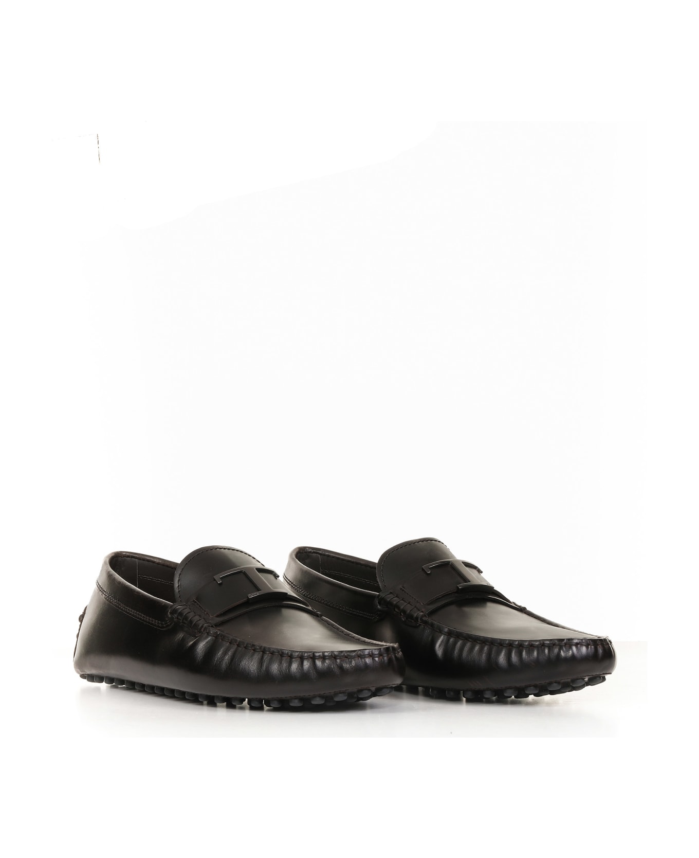 Tod's Gommino Leather Loafers - EBANO
