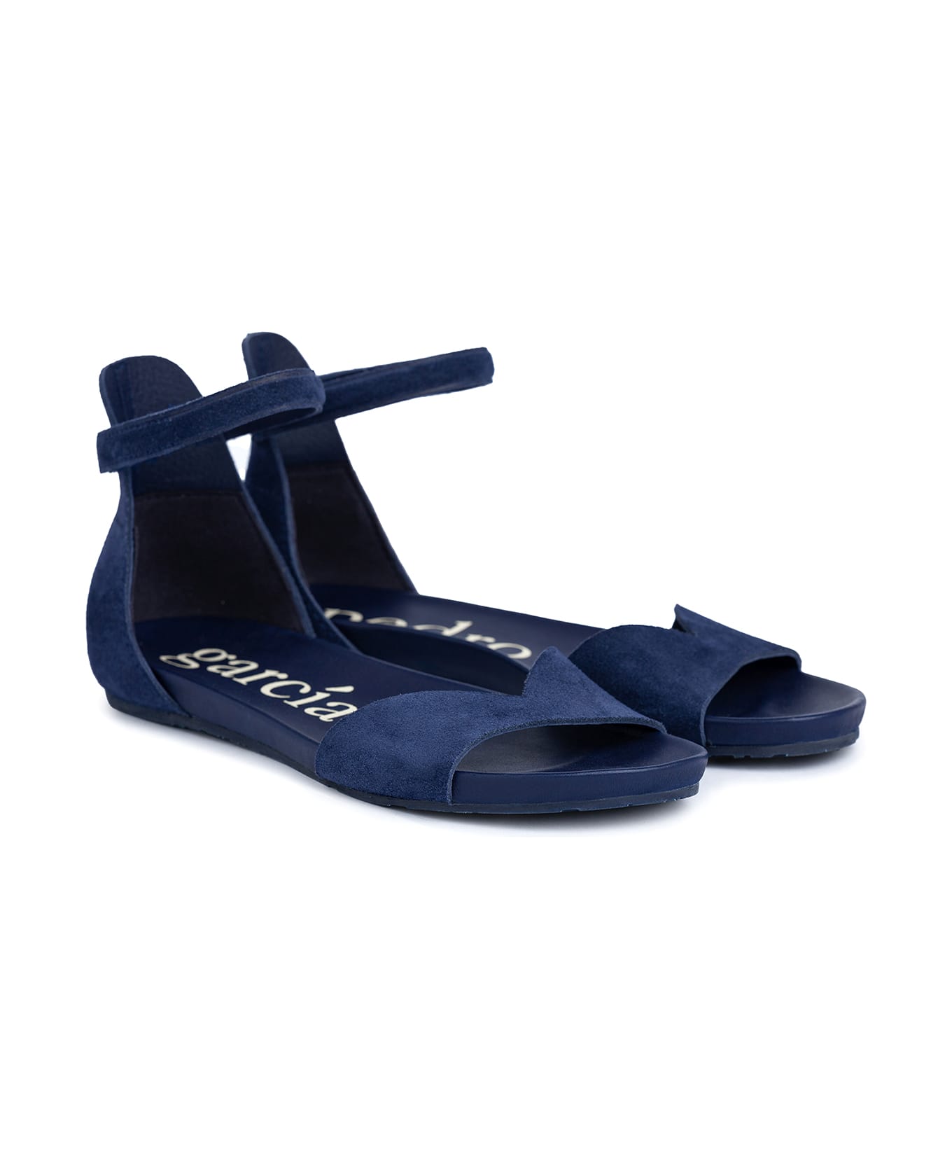 Pedro Garcia Jela Blue Suede Sandal With Strap - MARINA サンダル