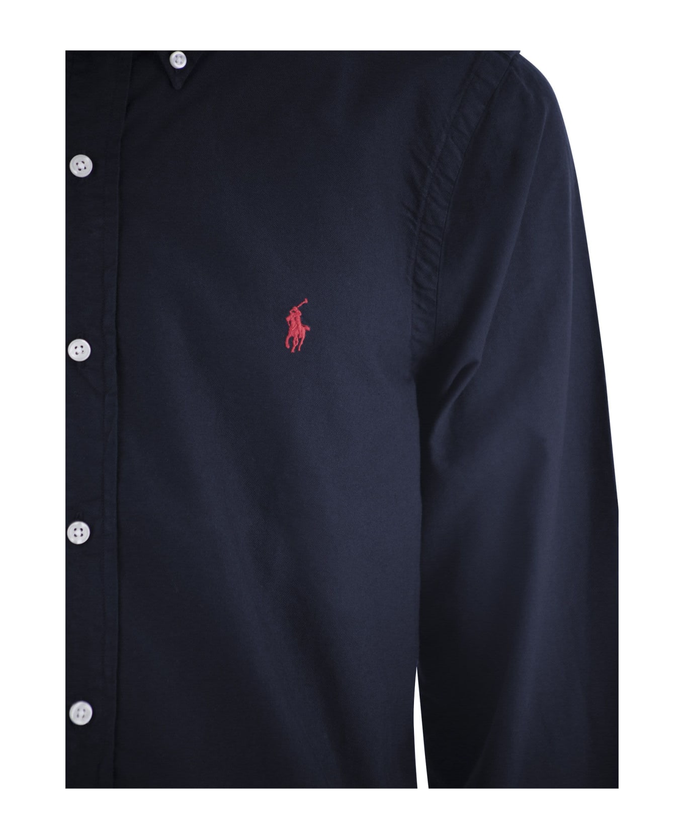 Polo Ralph Lauren Custom-fit Garment Dyed Oxford Shirt - Navy
