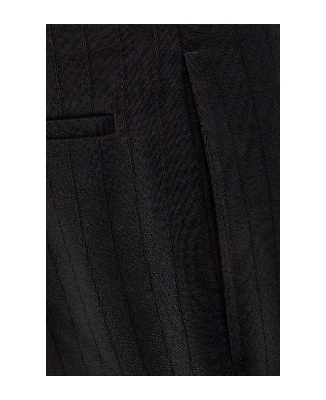 Saint Laurent Wool Gabardine Trousers - 1000