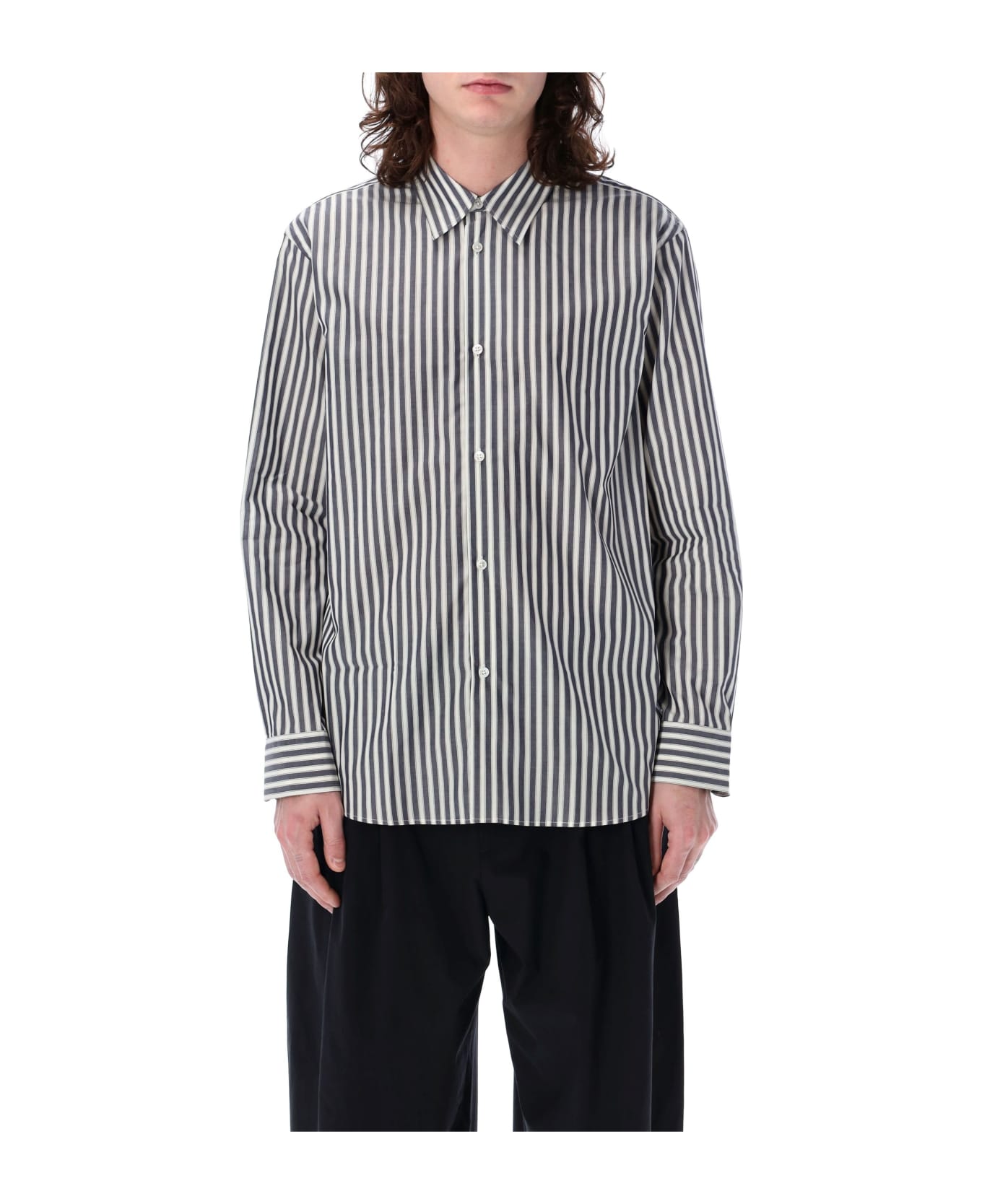 Studio Nicholson Over Stripes Shirt - NAVY CREAM シャツ