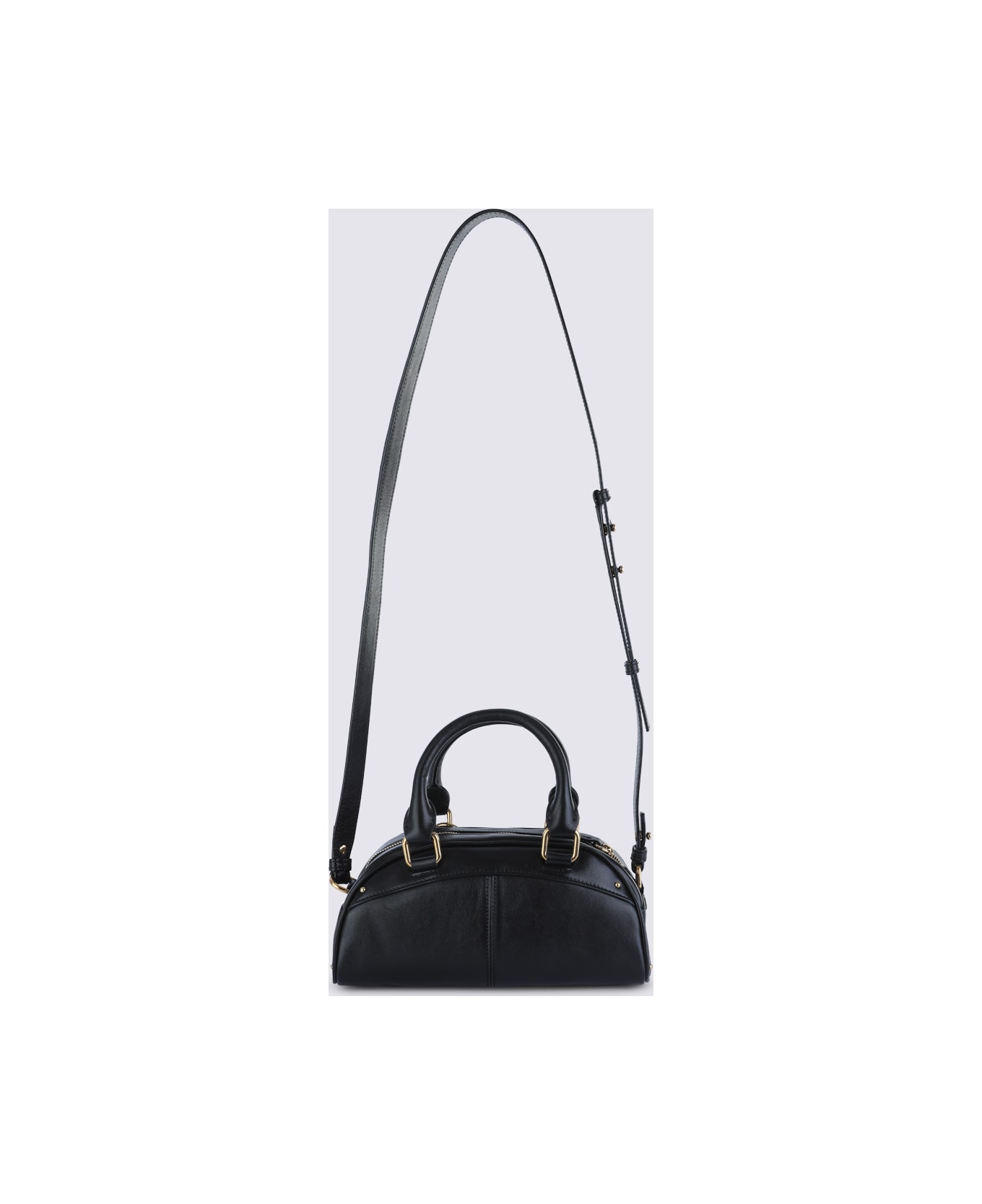 Chloé Black Leather Chloe Bowling Top Handle Bag - Black