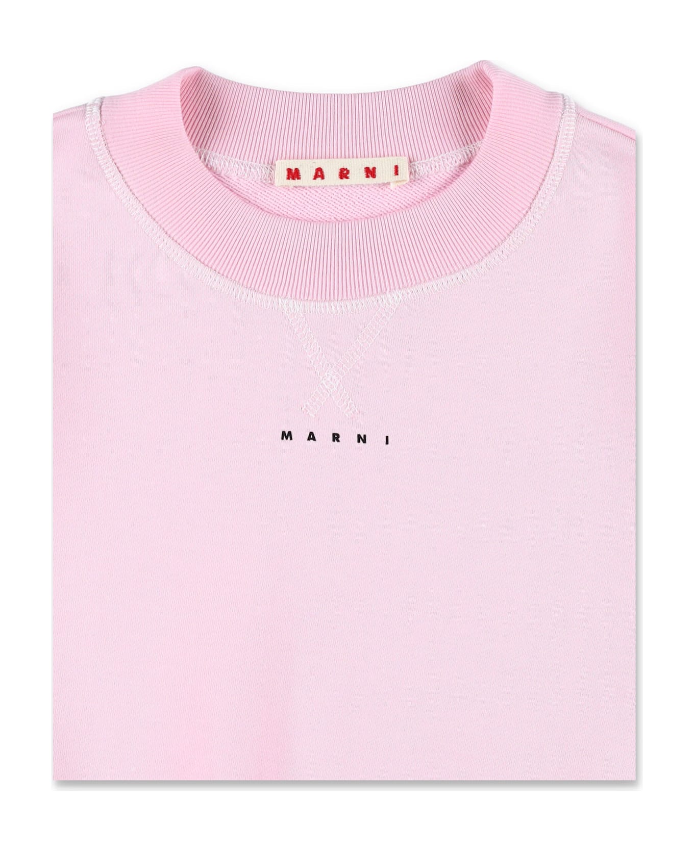 Marni Kid - Cropped Logo Sweatshirt - PINK ニットウェア＆スウェットシャツ