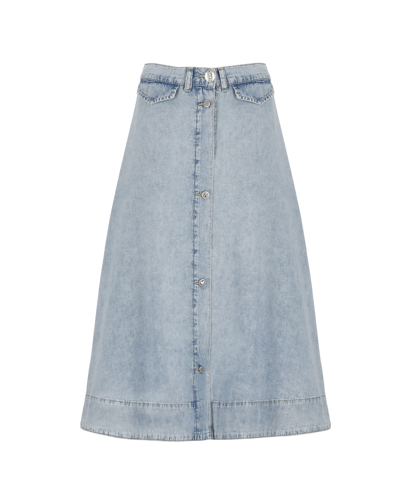 M05CH1N0 Jeans Cotton Skirt - Light Blue
