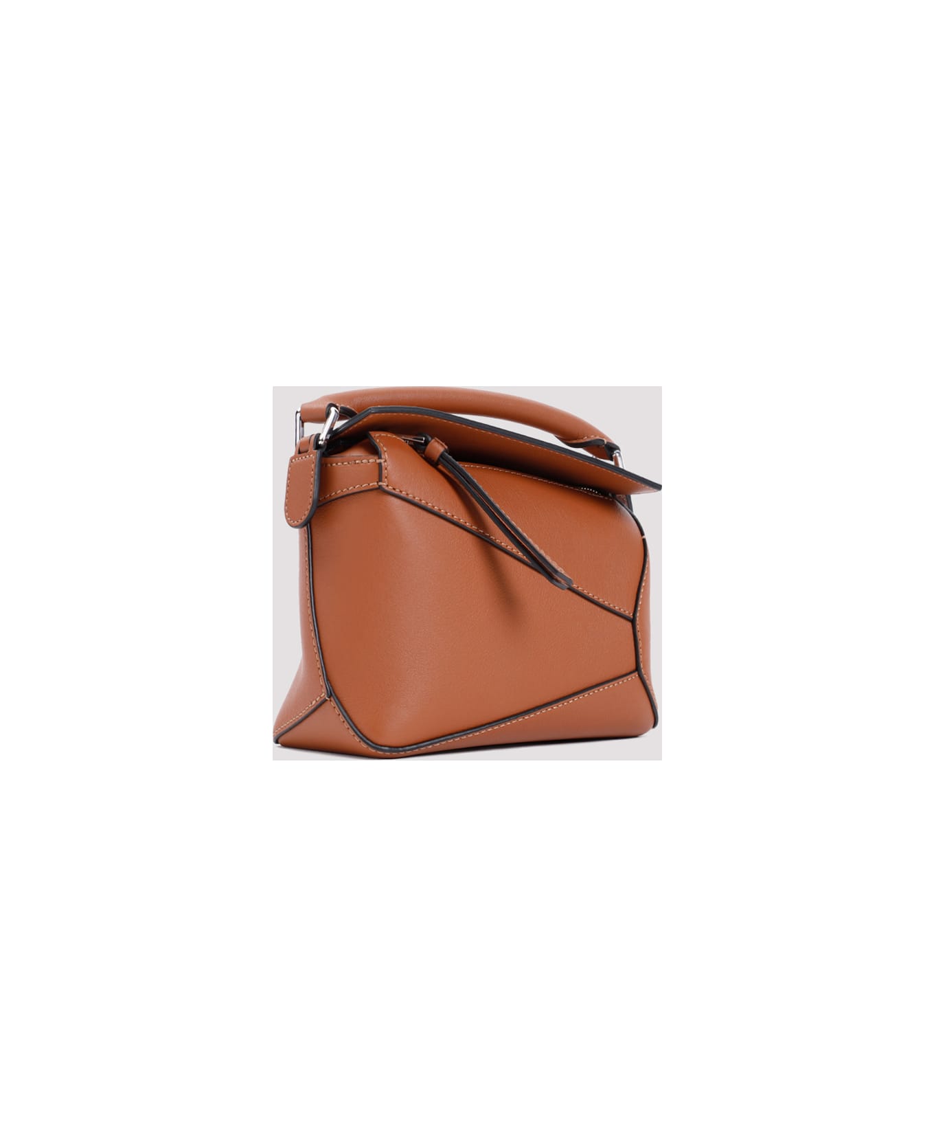 Loewe Puzzle Edge Leather Mini Bag - Tan