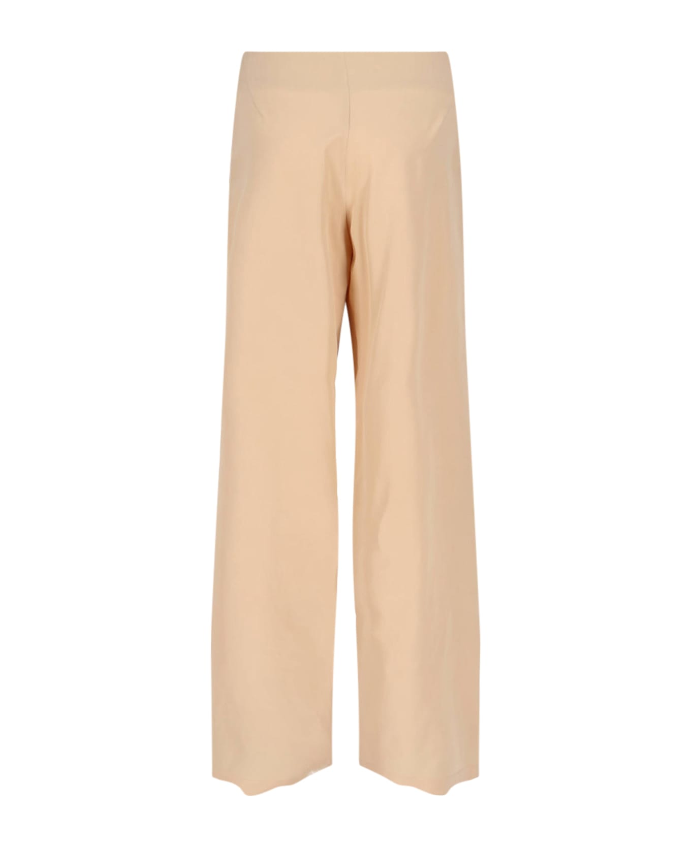 Ermanno Scervino Wide Silk Trousers - Beige